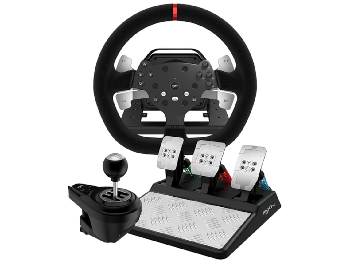 PXN-V103In1 Preto Volante de Corrida 3 em 1