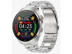 Smartwatch Com Verificação De Saúde Com Um Toque Ecg Pressão Arterial Medição De Gordura Corporal E Recursos Sos Prata Bestvite