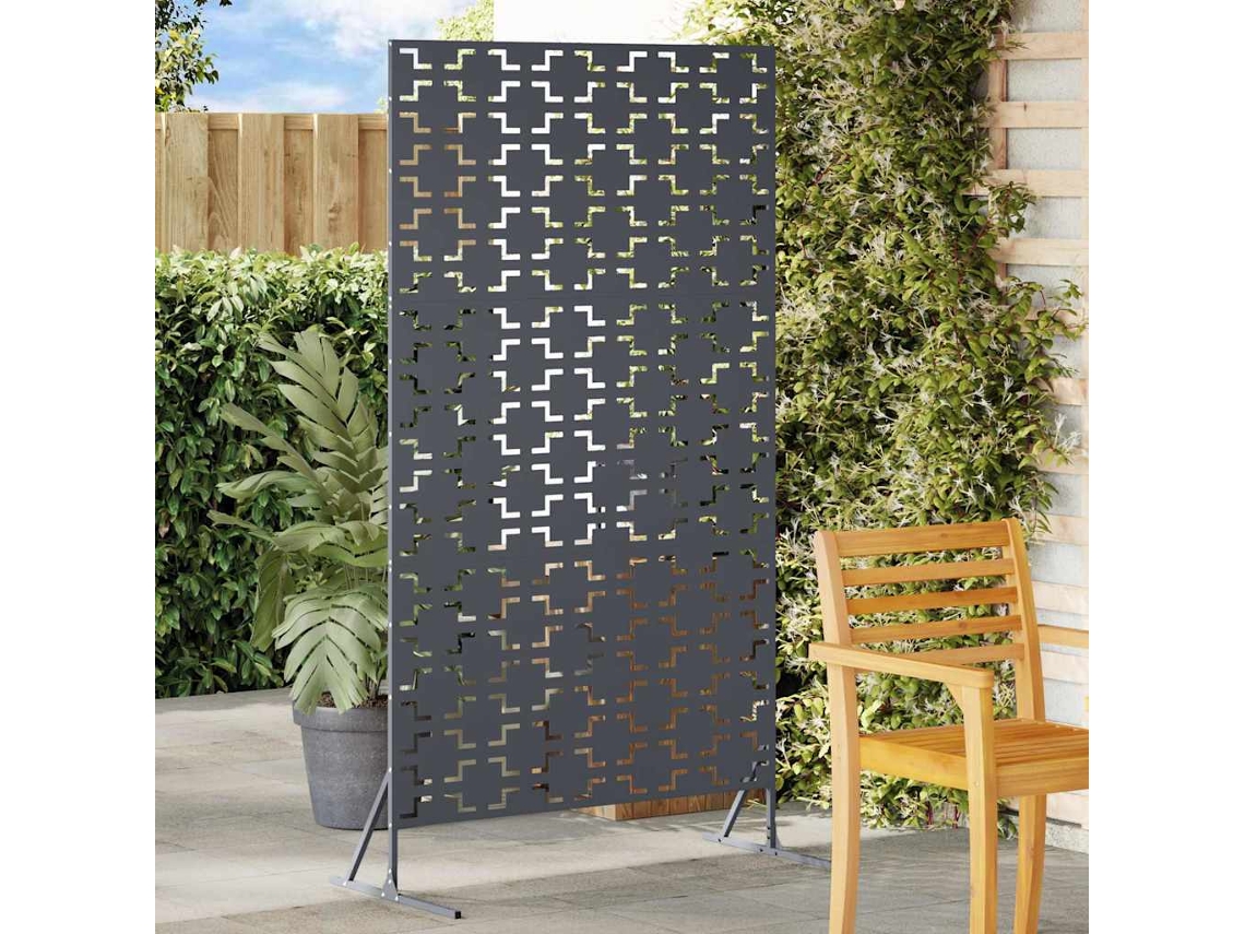 Vidaxl Protetor De Privacidade 100 X 50 X 180 Cm Aço Antracite