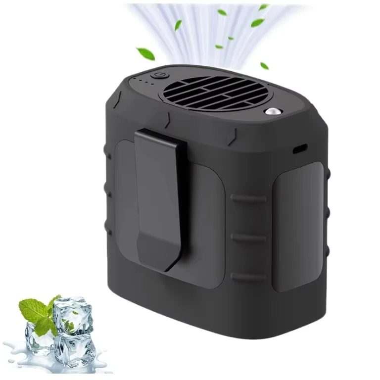 Ventilador de Pescoço MDUG portátil, 8000mah, recarregável via usb (preto)