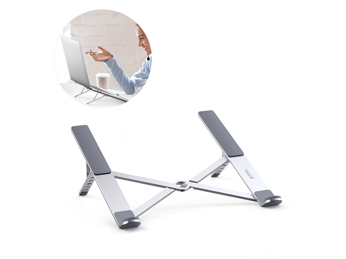 Suporte Dobrável E Ajustável Para Laptop, Prata Slowmoose