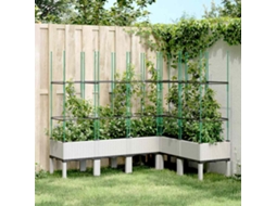 Vidaxl Vaso/floreira De Jardim C/ Treliça 160x120x142,5 Cm Pp Branco
