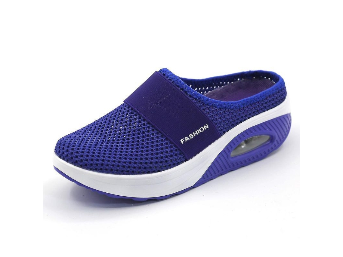 Sapatos de Caminhada com Amortecimento de Ar: Conforto para Longas Horas de Pé e Caminhada, Design Soft e Respirável Azul Escuro S/MARCA
