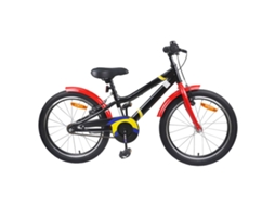 Vidaxl Bicicleta Infantil 22 Polegadas Para 7-12 Anos Vermelho E Preto
