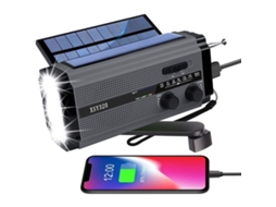 Rádio de Emergência Movido a Energia Solar 2.0, Manivela, Portátil AQUAFORGE