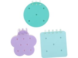 Bloco de notas de silicone em formato de flor para montar - Materiais de escritório essenciais, perfeitos para estudar, viajar e muito mais.