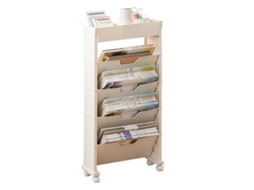 Prateleira de Livros Multicamada com Rodas LAXISCREED