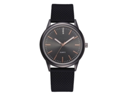 Lvpai Relógio de Pulso Feminino Quartzo com Pulseira de Gel de Sílica e Strass Preto