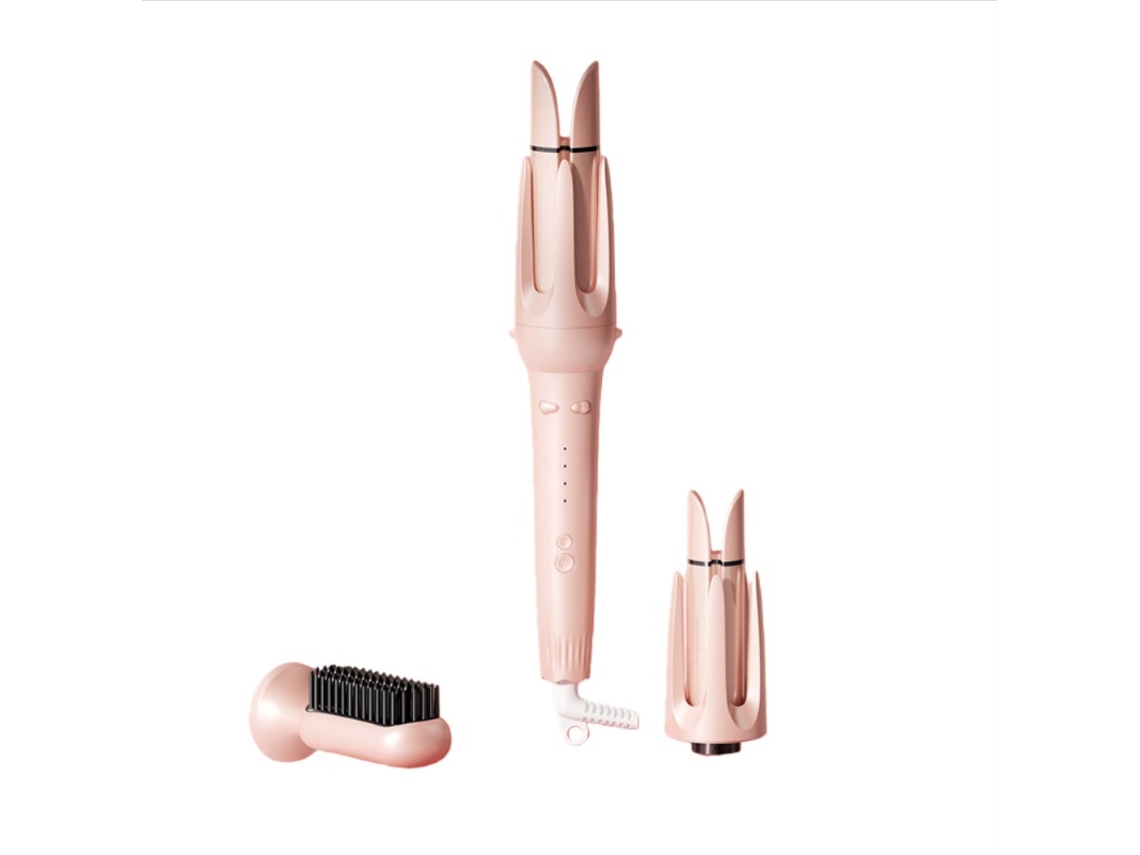 Rizador automático 3 en 1: peinado rápido con cabezales intercambiables para diferentes tipos de cabello y cabello liso. - aquaforge