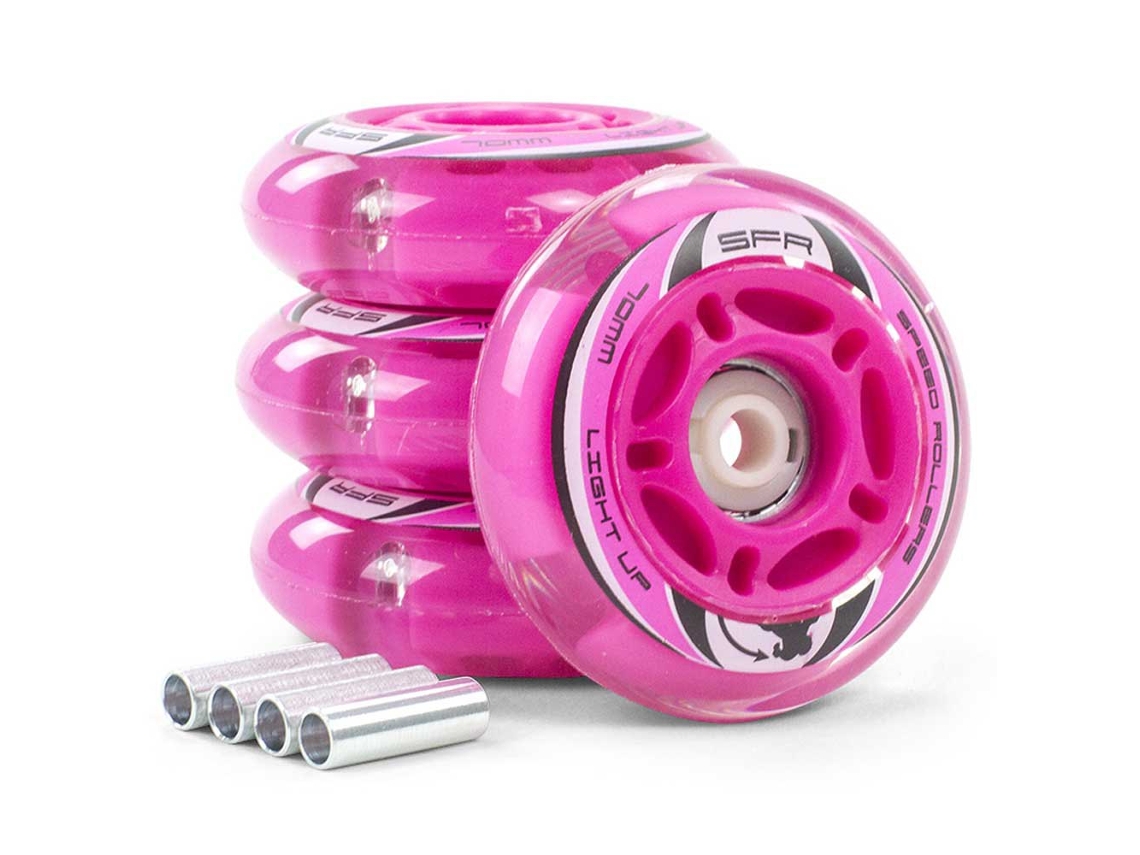 Light Up Inline 4 Units Rosa 72 Mmsfr Skates