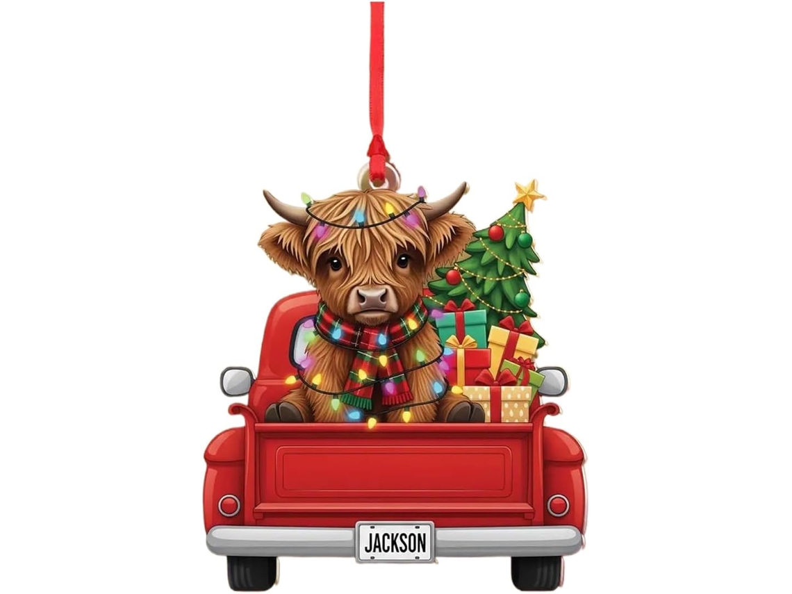 Decorações De Natal Em Formato De Vaca Das Terras Altas |