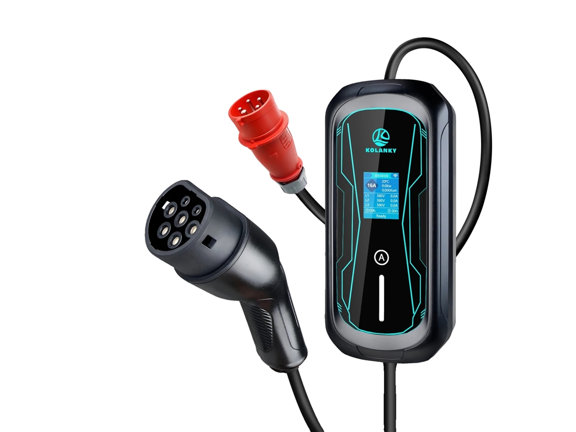 Carregador De Ev, Design Portátil, Controle Por Aplicativo Inteligente, 11kw 5m