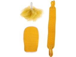 Conjunto De 3 Luvas De Banho Florais, Toalha De Banho Para Massagem E Limpeza, Duráveis. Gokoco