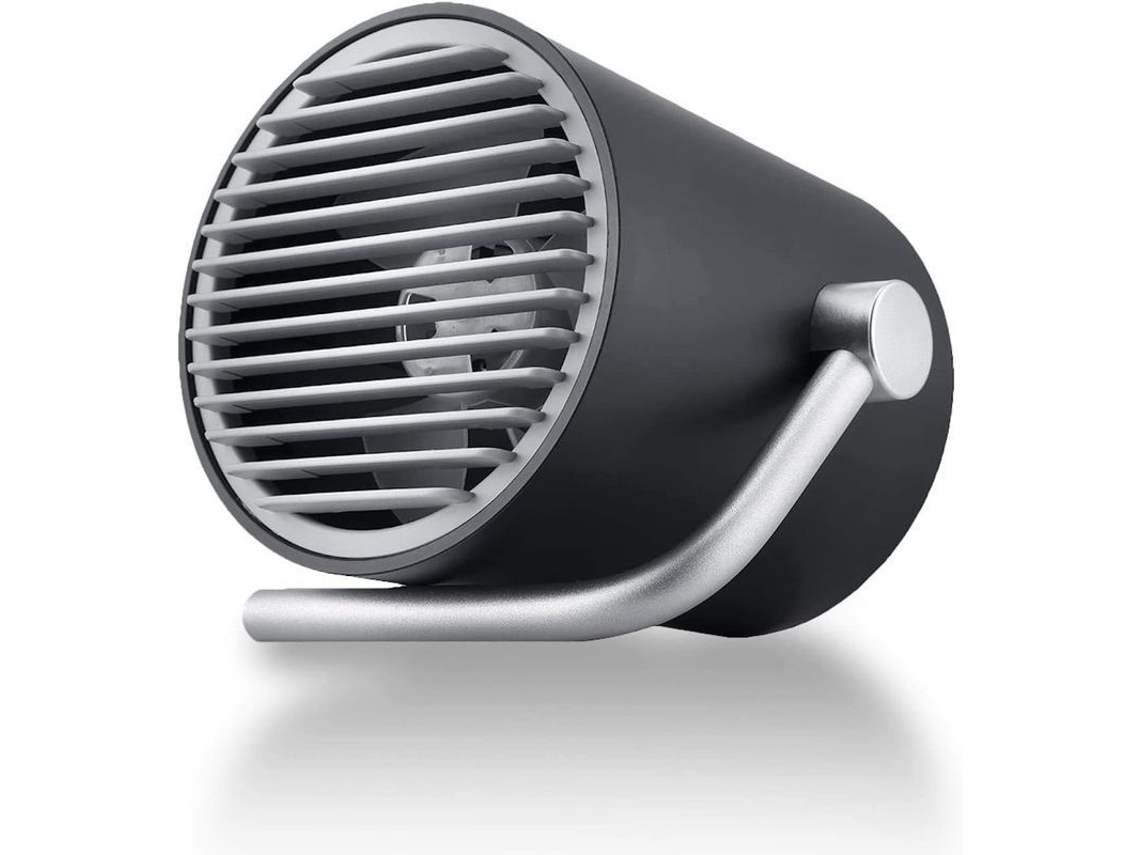 Ventilador USB Mini YURU, ultra silencioso, com tecnologia turbo, inclinação de 180°, duas velocidades, preto