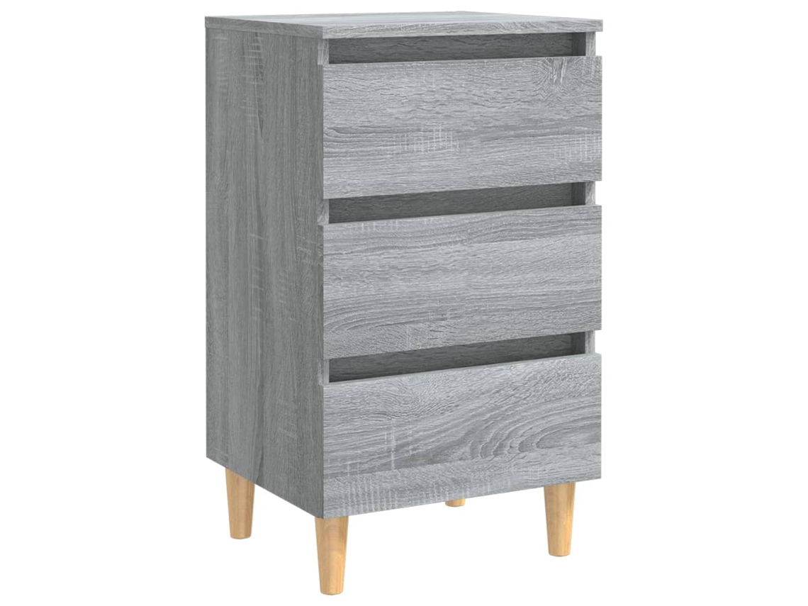 Bed Cabinet, Bed Cabinets Vidaxl Cinzeto Madeira Processada (n/a)