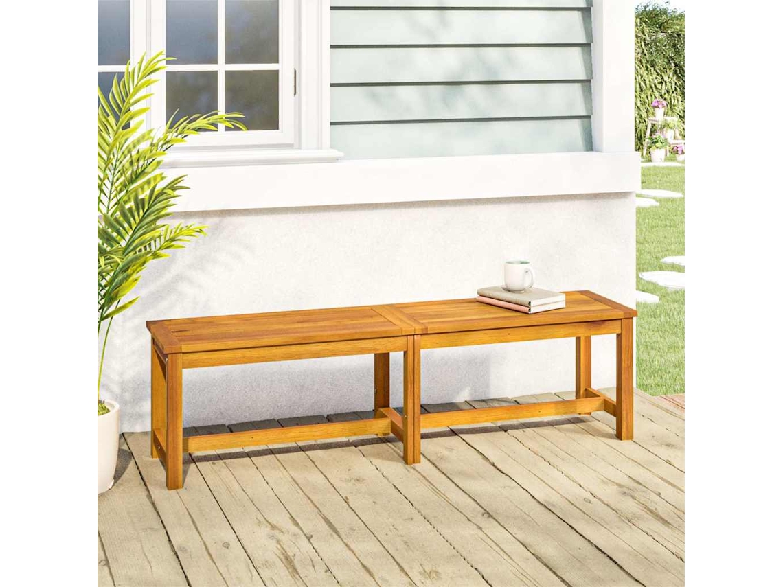 Vidaxl Banco De Jardim 150x35x45 Cm Madeira De Acácia Maciça
