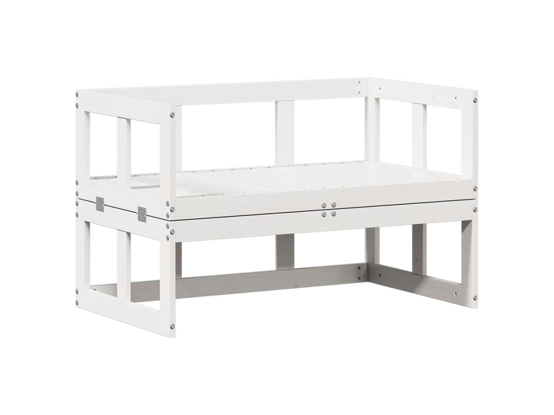 Maison Exclusive - Banco De Jardim Extensível Madeira De Pinho Maciça Branco