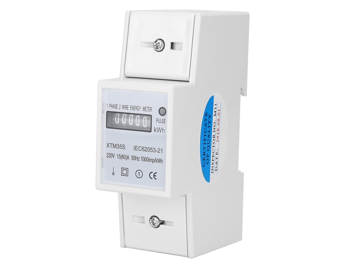 Medidor De Kwh Elétrico Digital Xtm35s 220v 2p Para Trilho Din