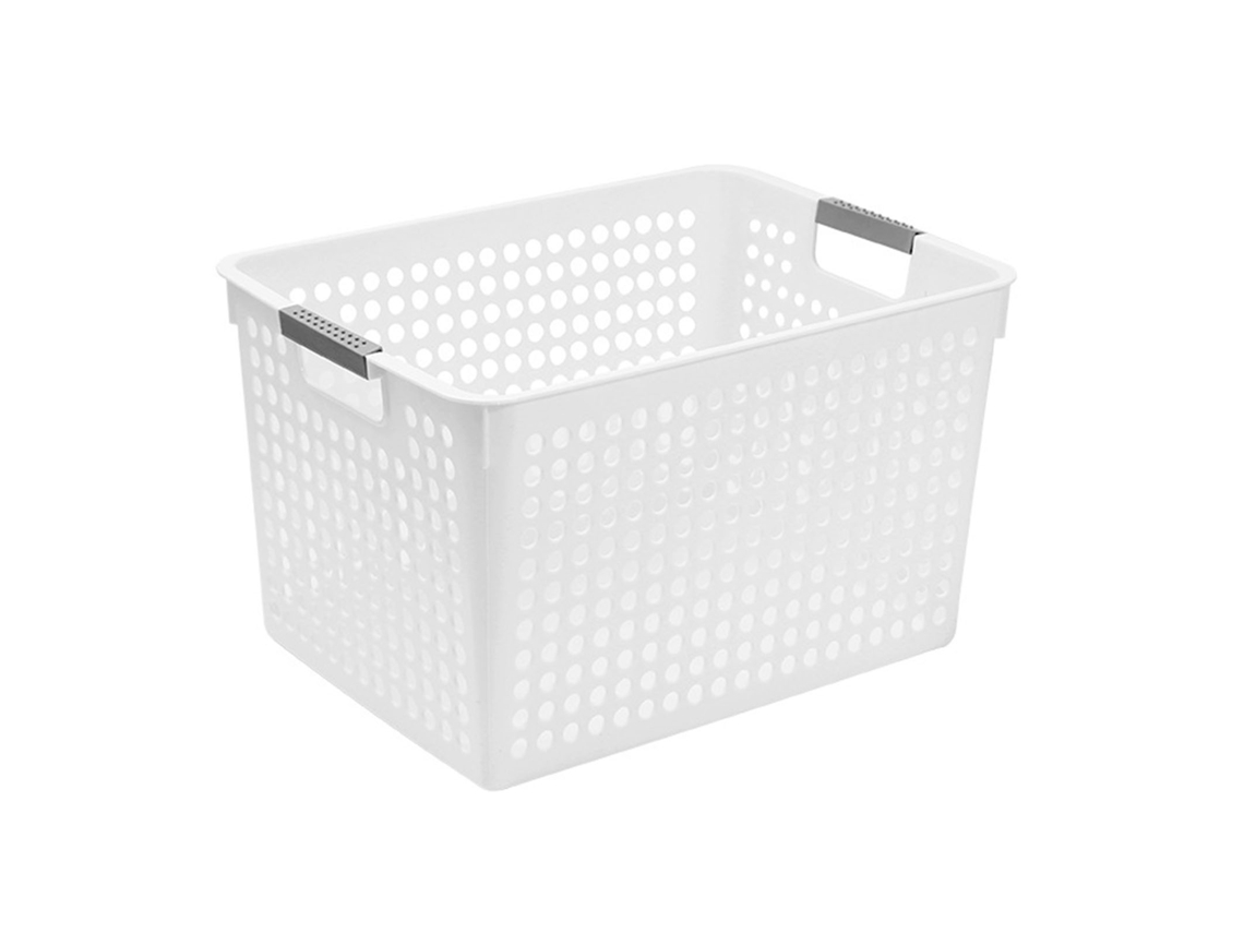 Caixa de armazenamento plástico com alça para lanches, brinquedos, cozinha, banheiro e mesa em S/MARCA