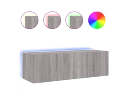 Tv Wall Cabinet, Tv Wall Cabinets Vidaxl Cinzeto Madeira Processada (100 X 35 X 31 Cm)