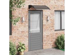 Vidaxl Cobertura De Porta Preta 80x75 Cm Policarbonato