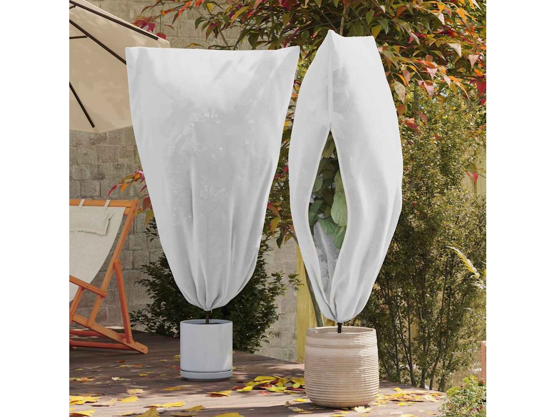 Vidaxl Capas De Fleece Para Proteção Contra Geada 5 Unid. Branco