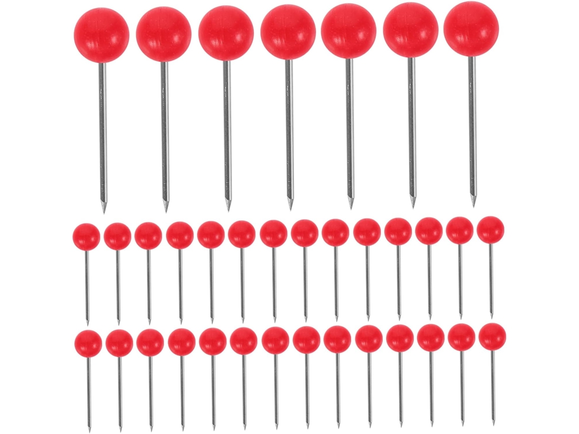 Alfinetes De Aço Inoxidável Com Cabeça Redonda E Bolinha Plástico, Pacote Com 1000 Unidades, Ideais Para Artesanato E