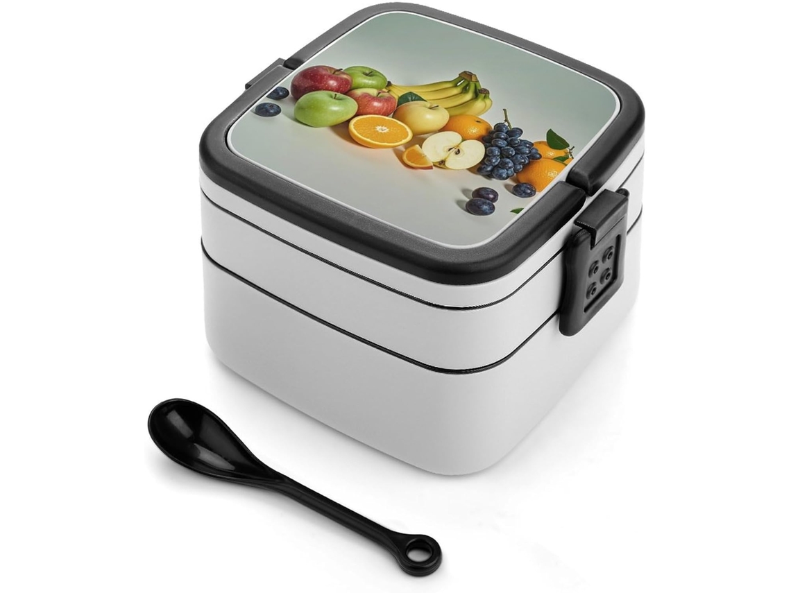 Lancheira Bento De Frutas Grande Capacidade, Dupla Camada, Empilhável, À Prova De Vazamentos, Para Adultos, Desmontável