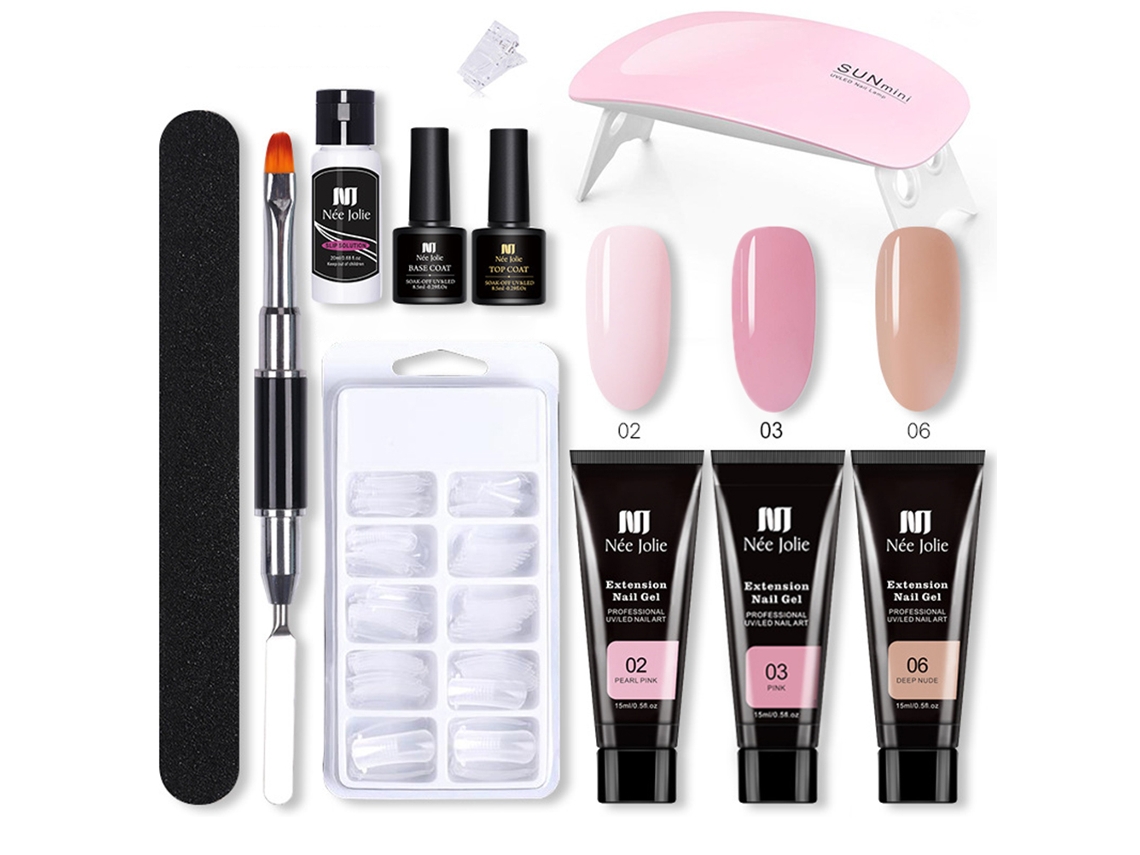 Kit Gel Para Uñas Com Lâmpada E Ferramentas 11 Peças Para Iniciantes E Salões De Uñas