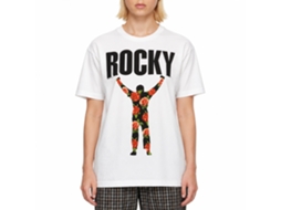 Rockinstone Rocky Movie Flower 1 White Adult T-shirt Size:xl