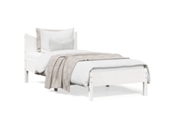 Bed Frame, Bed Frames Vidaxl Branco Madeira De Pinho (75 X 190 Cm)