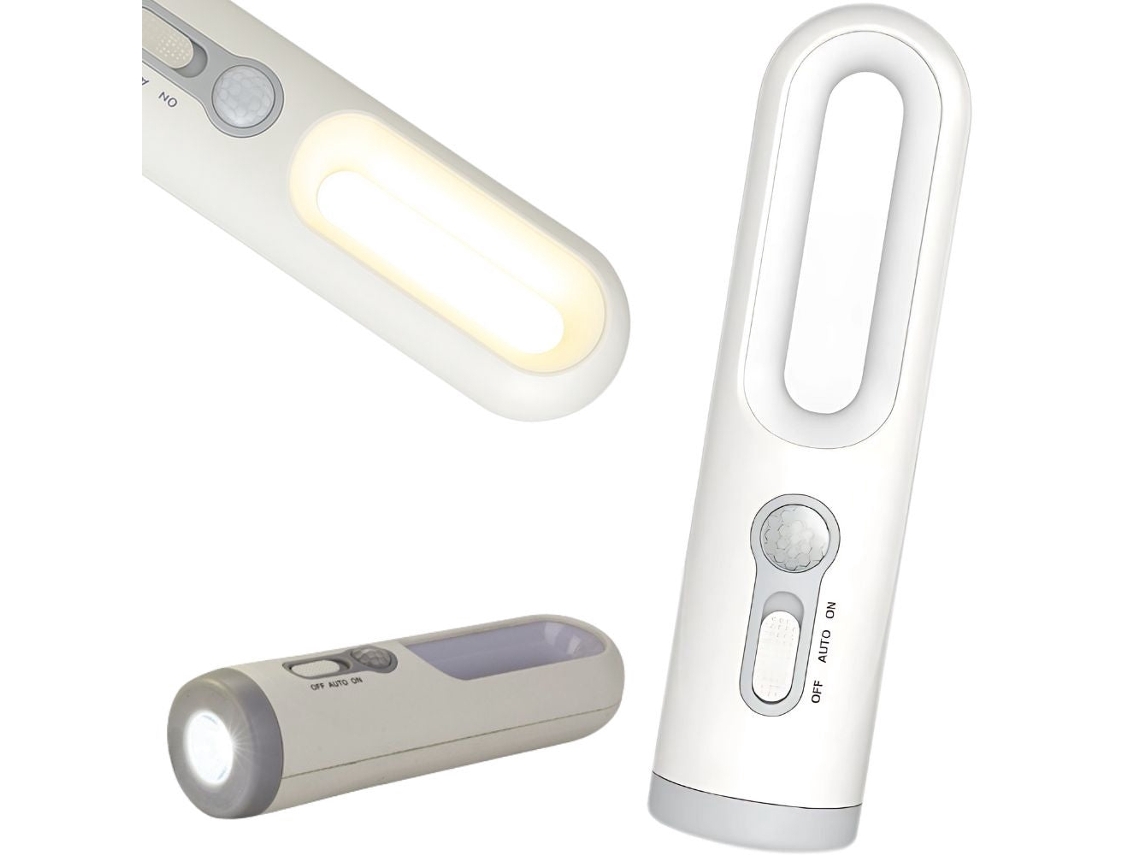 Luz Noturna Led com Sensor de Movimento e Lanterna Carregamento Usb BRILVIBERA