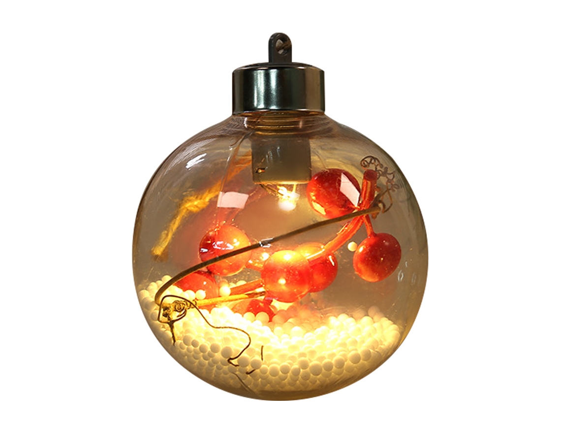 Bola de Natal Transparente Brilhante com Pingente de Árvore de Natal Estilo 1 AURUM