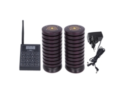 Sistema Sem Fio de Paginador Profissional para Restaurante com 1 Transmissor e 20 Receptores Plug Ue