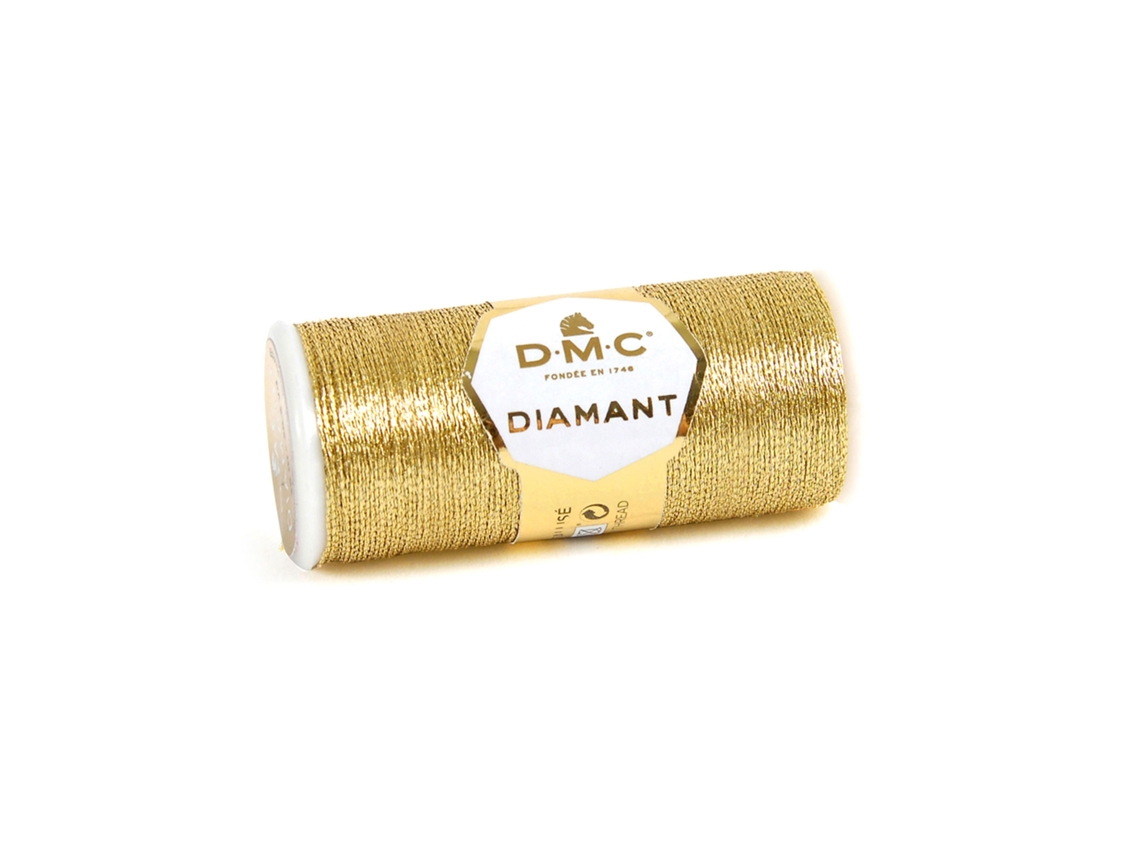 Linha de Bordar Metalizada DMC Diamant 380 Dourado D3821