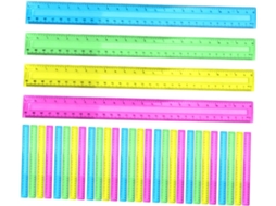 Conjunto De 32 Réguas De Plástico Com Escalas Transparentes, Úteis