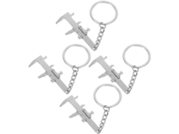 Conjunto De Paquímetro Lurrose Com Design Vintage E 4 Chaveiros Liga