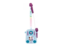 Brinquedo musical DISNEY Karaoke Frozen com dois microfones e efeitos sonoros e luminosos (Idade Mínima Recomendada: 4 anos)