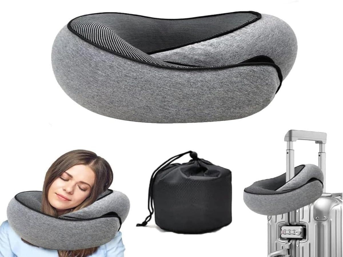 Lurelia Almofada Viagem, Ergonómica, Espuma Viscoelástica, 12v Carro, Presente, Avião Variante 02