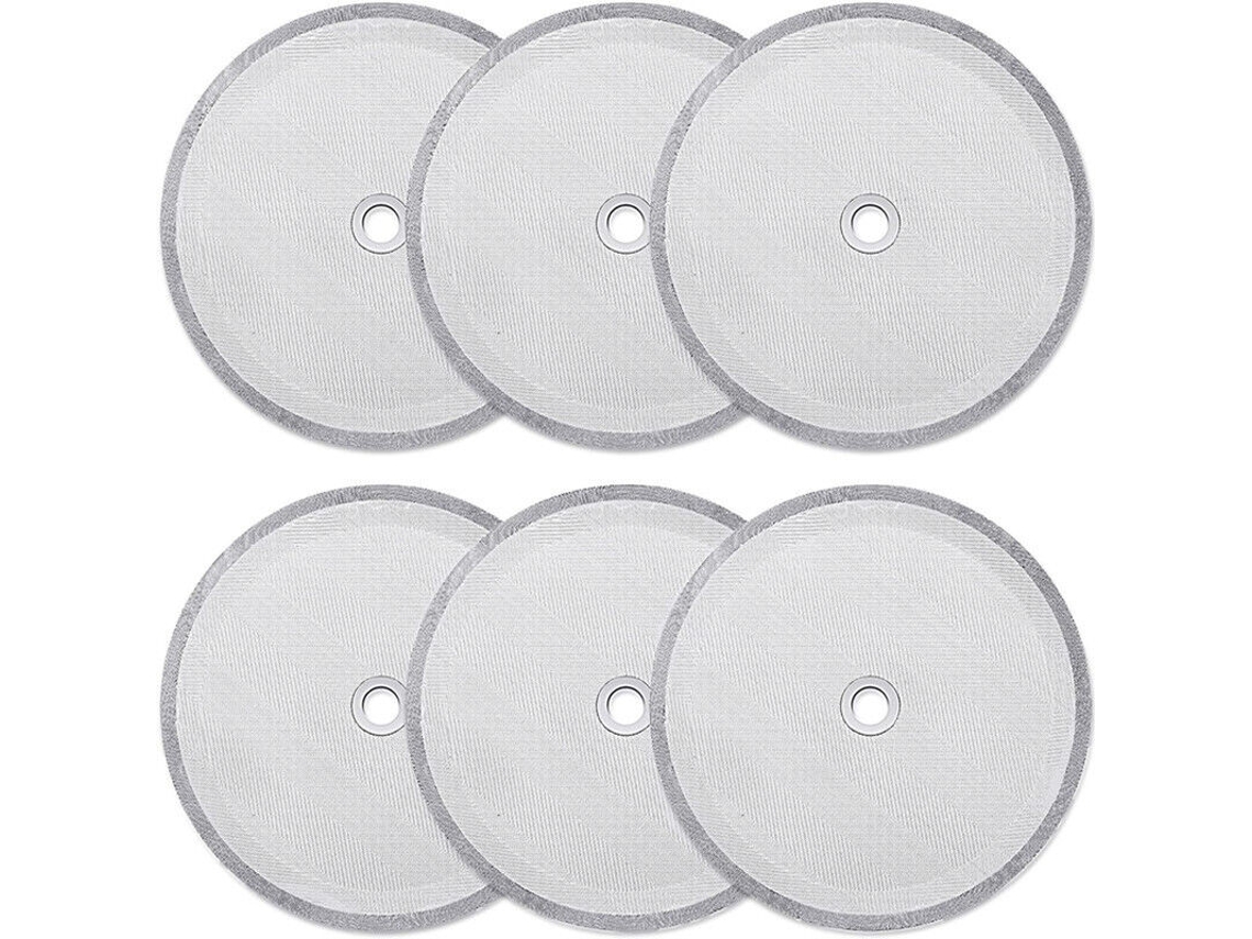 6 Filtros De Malha Reutilizáveis ​​para Cafeteira Francesa 1000ml/34oz/8 Xícaras