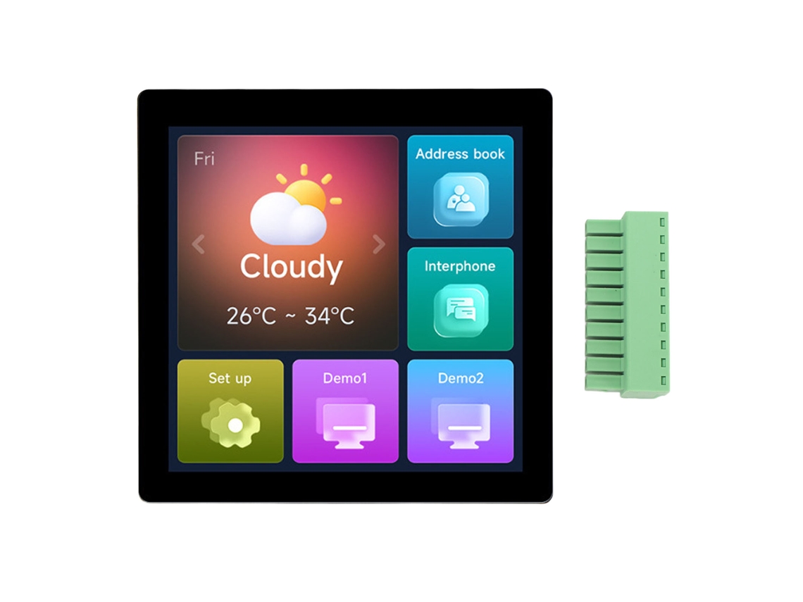 Placa De Desenvolvimento Lcd Com Toque Capacitivo Esp32-s3 4 Polegadas 480x480 Display Wifi Ble5