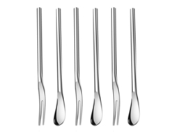 Conjunto de 6 Garfos de Aço Inoxidável Talheres Modernos NEVEANCE