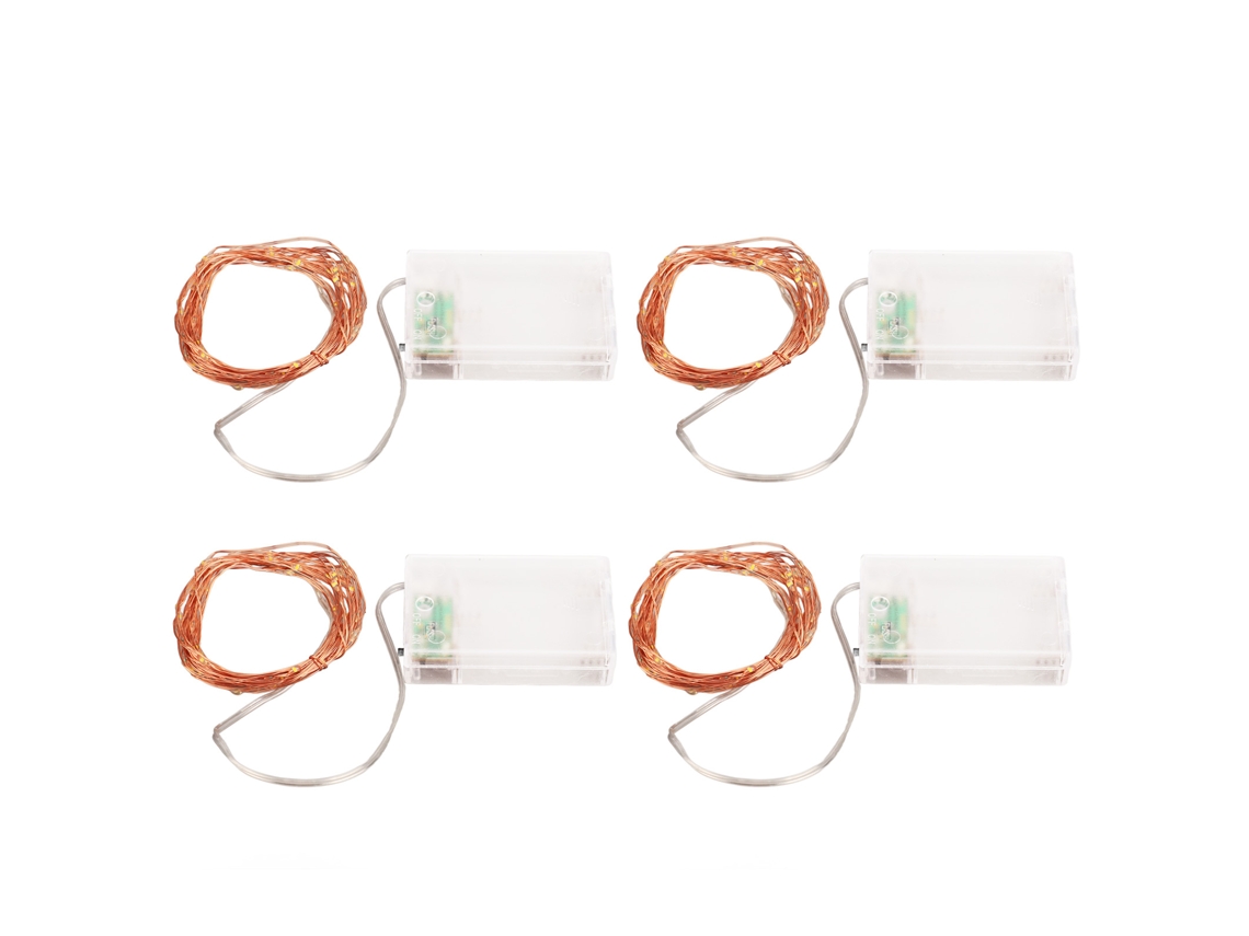 Conjunto de 4 Cordões Luzes Led 5 BRILVIBERA