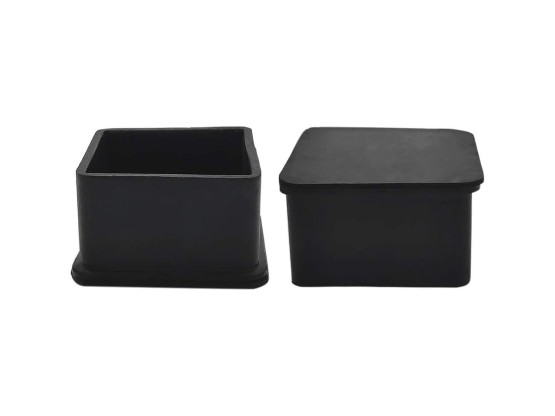 8 Tapas De Borracha Antideslizantes Para Pernas De Cadeiras, Móveis, Mesas, 5,0 Cm (2 Polegadas), Quadradas, Pretas