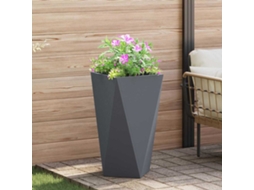 Vidaxl Floreira Antracite 40 X 40 X 75 Cm Aço