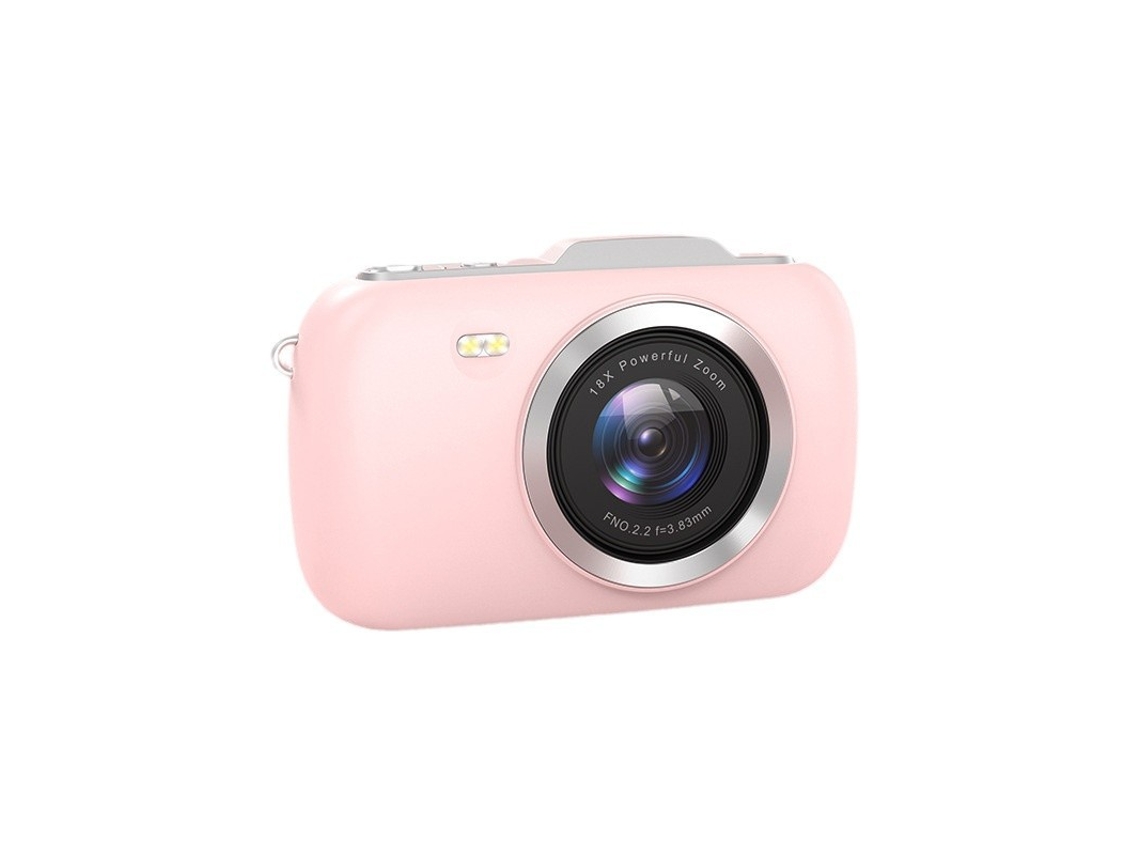 Câmera Digital 4k 64mp - Câmera De Vlog Para Crianças E Iniciantes | Câmera Compacta Com Zoom De 18x (rosa)