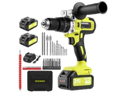 Tournevis Sans Fil 21v, Batterie 4.0ah, 90 Nm, Réglage De Couple 20+3, Mandrin 13 Mm, Vert