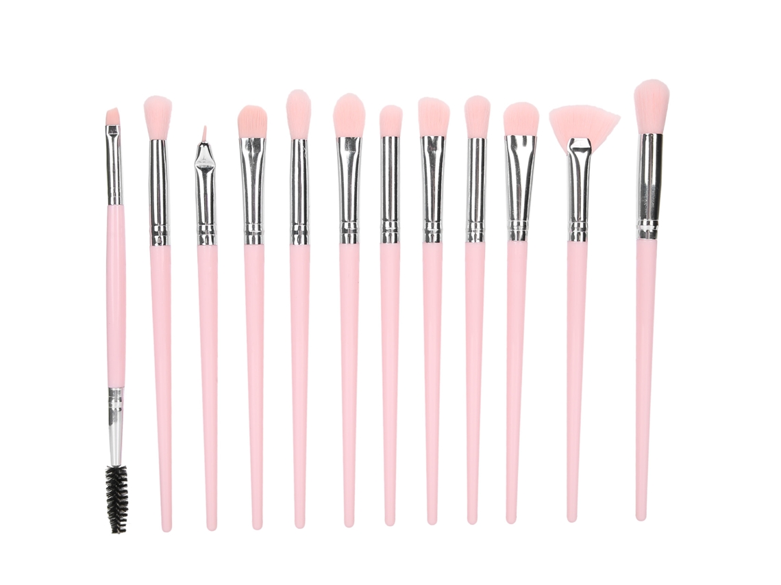 12pcs/set Pincéis De Maquiagem Profissionais Portáteis Com Design Ergonômico E Cabelo Macio Denso