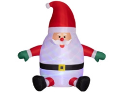 Decoração de Natal inflável, Papai Noel de 1,8 m com bola de luz giratória, decoração de jardim, iluminação LED, luzes de Natal autoinfláveis Ehstmind