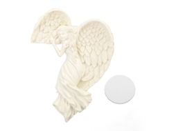 Decoração de Moldura de Porta Anjo com Asas em Resina | S/MARCA